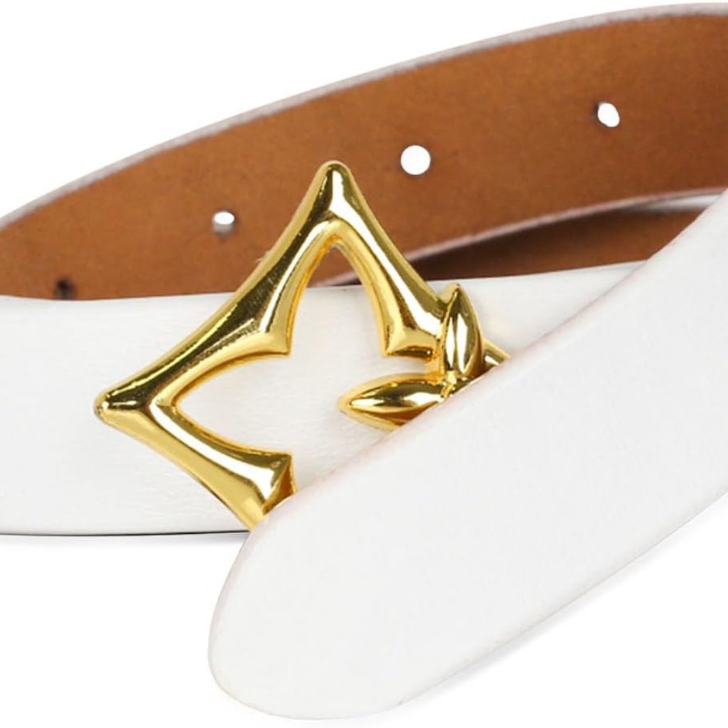 Women's Fashion Classic Metal Buckle Leather Belt With Jeans Dress